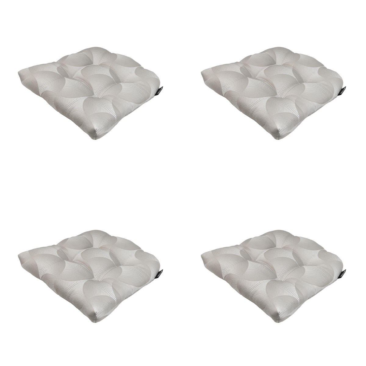 SITZKISSEN Napels - Taupe - 46/46/6 cm - 4er-Set - Taupe, Textil (46/6/46cm) - Madison