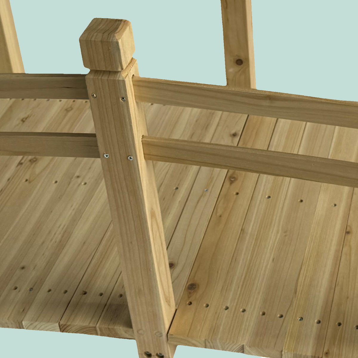 GARTEN-BRÜCKE - Hellbraun, Holz (67/150/55cm) - Relaxdays