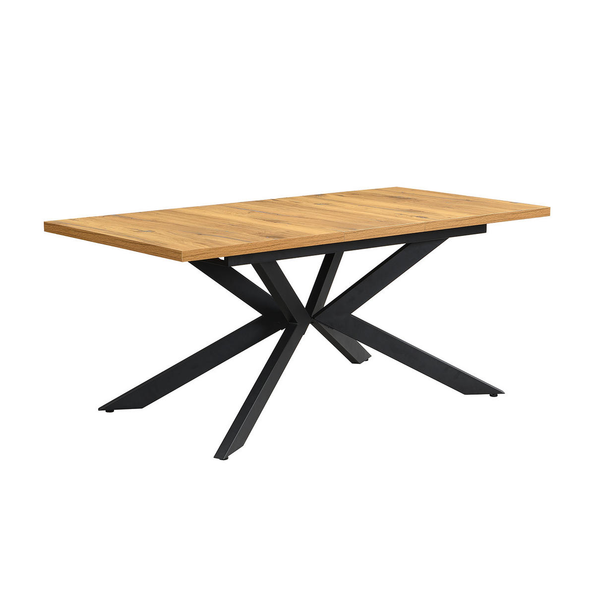 AUSZIEHTISCH MALTEK 140-220/90/76 cm - Schwarz/Braun, Metall (90/140/76cm) - DUBI Möbel