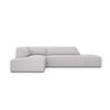 ECKSOFA links Ruby aus strukturiertem Stoff hellgrau 4 Sitzplätze - Hellgrau, Textil (180/273cm) - Micadoni