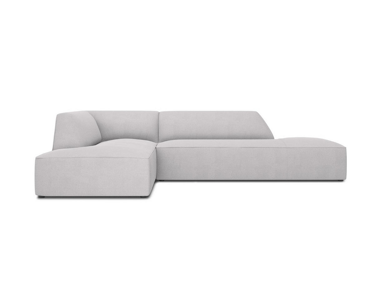 ECKSOFA links Ruby aus strukturiertem Stoff hellgrau 4 Sitzplätze - Hellgrau, Textil (180/273cm) - Micadoni
