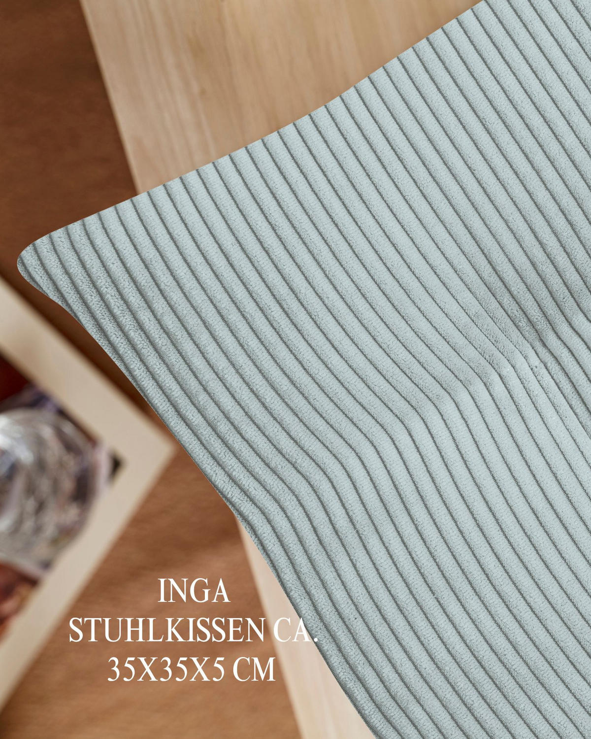 STUHLKISSEN 2er Set Inga - Mintgrün, Textil (35/35/5cm) - Magma Heimtexx