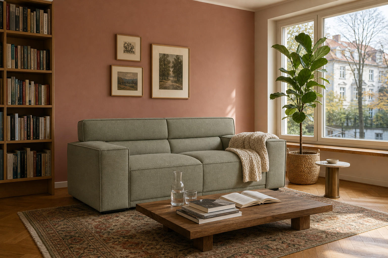 3-SITZER Umea Chenille Grün 204/106/78 cm - Jadegrün, Kunststoff/Textil (204/78/106cm) - foamnova