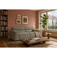 3-SITZER Umea Chenille Grün 204/106/78 cm - Jadegrün, Kunststoff/Textil (204/78/106cm) - foamnova