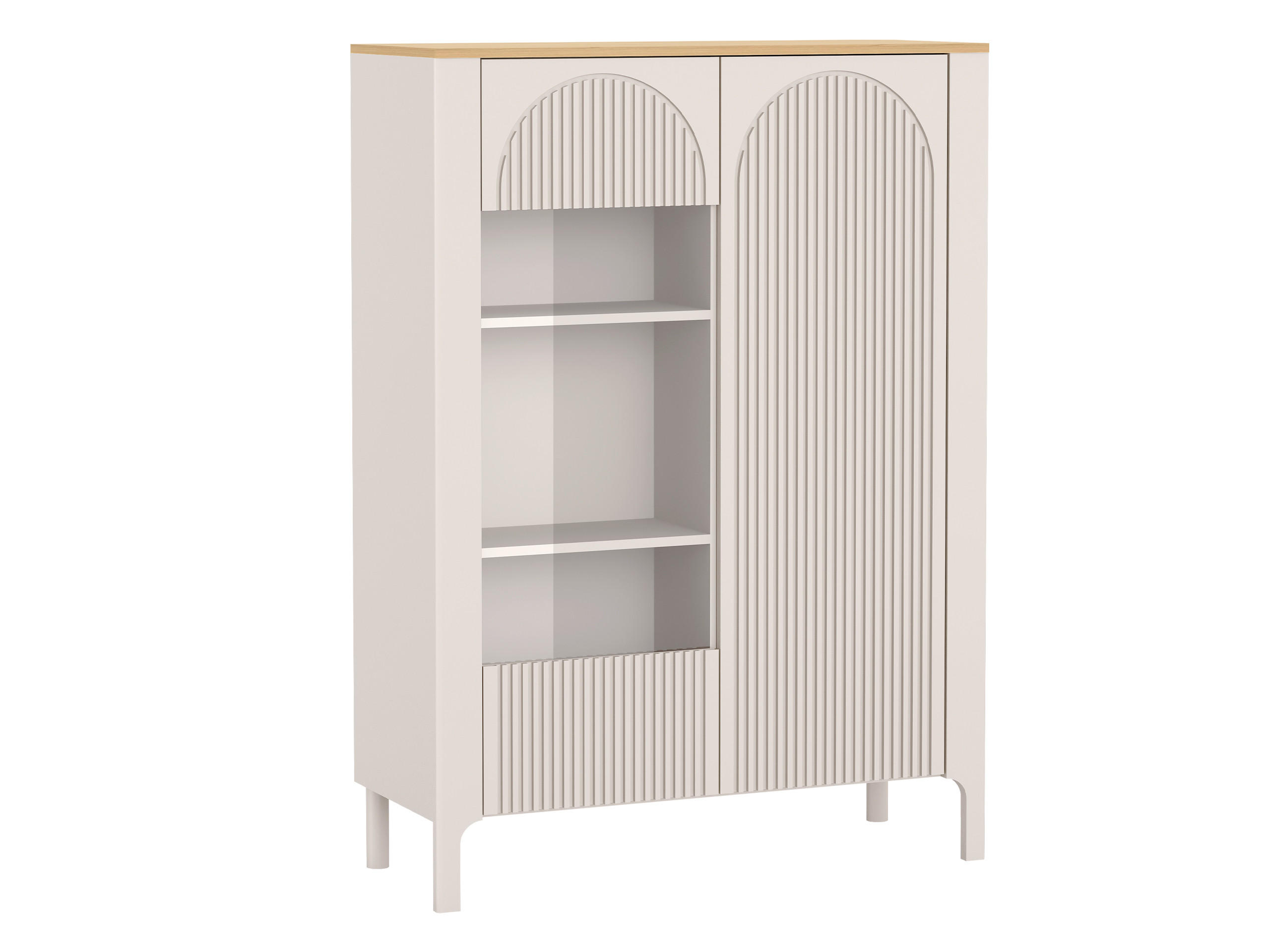 VITRINE Marbella 03 - Kaschmir, Holzwerkstoff (103/146/41cm) - MIRJAN24