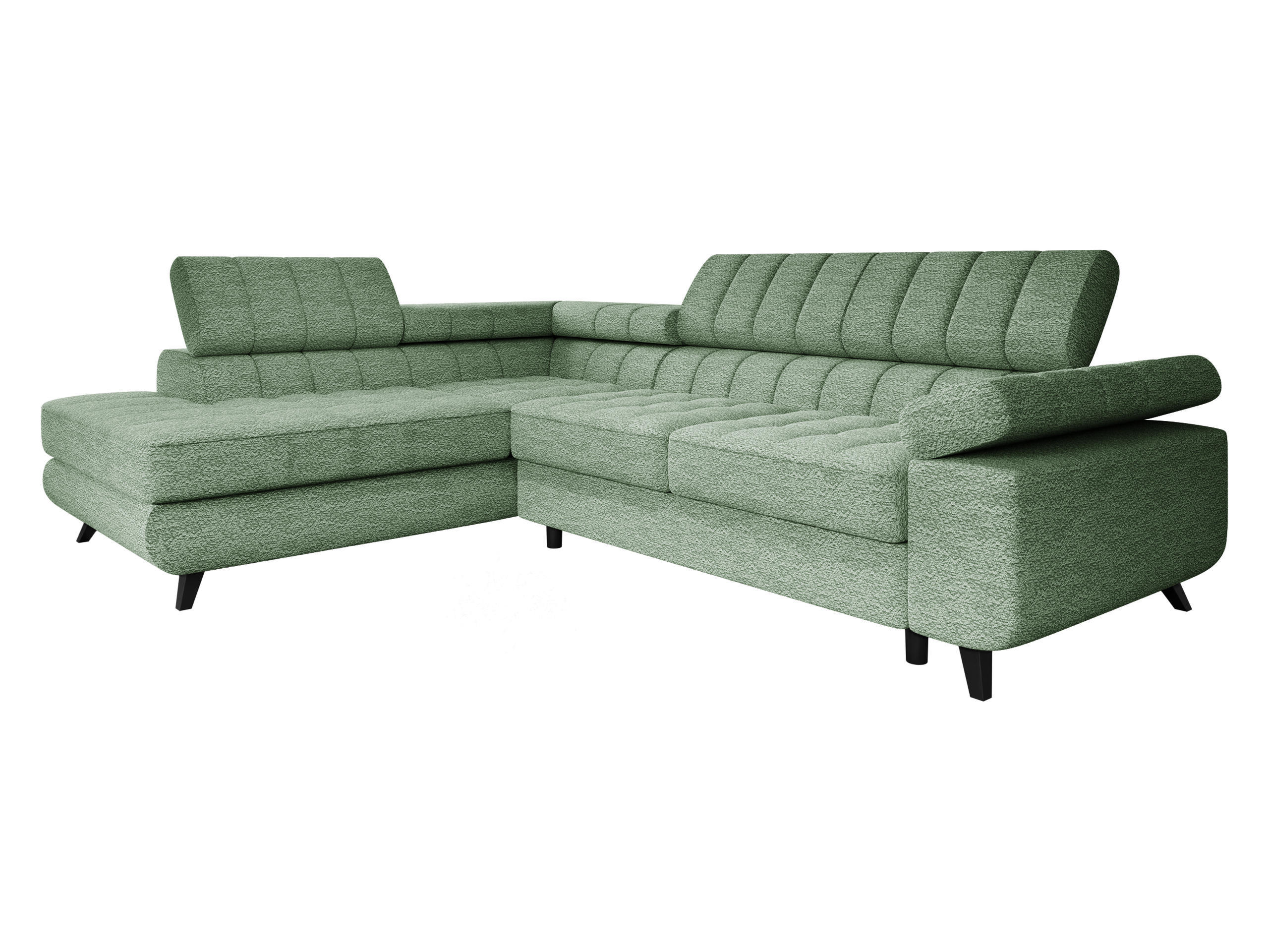 COLTAR Nord Premium, Stanga - verde mentă/antracit, material textil/lemn (264/203cm) - MIRJAN24