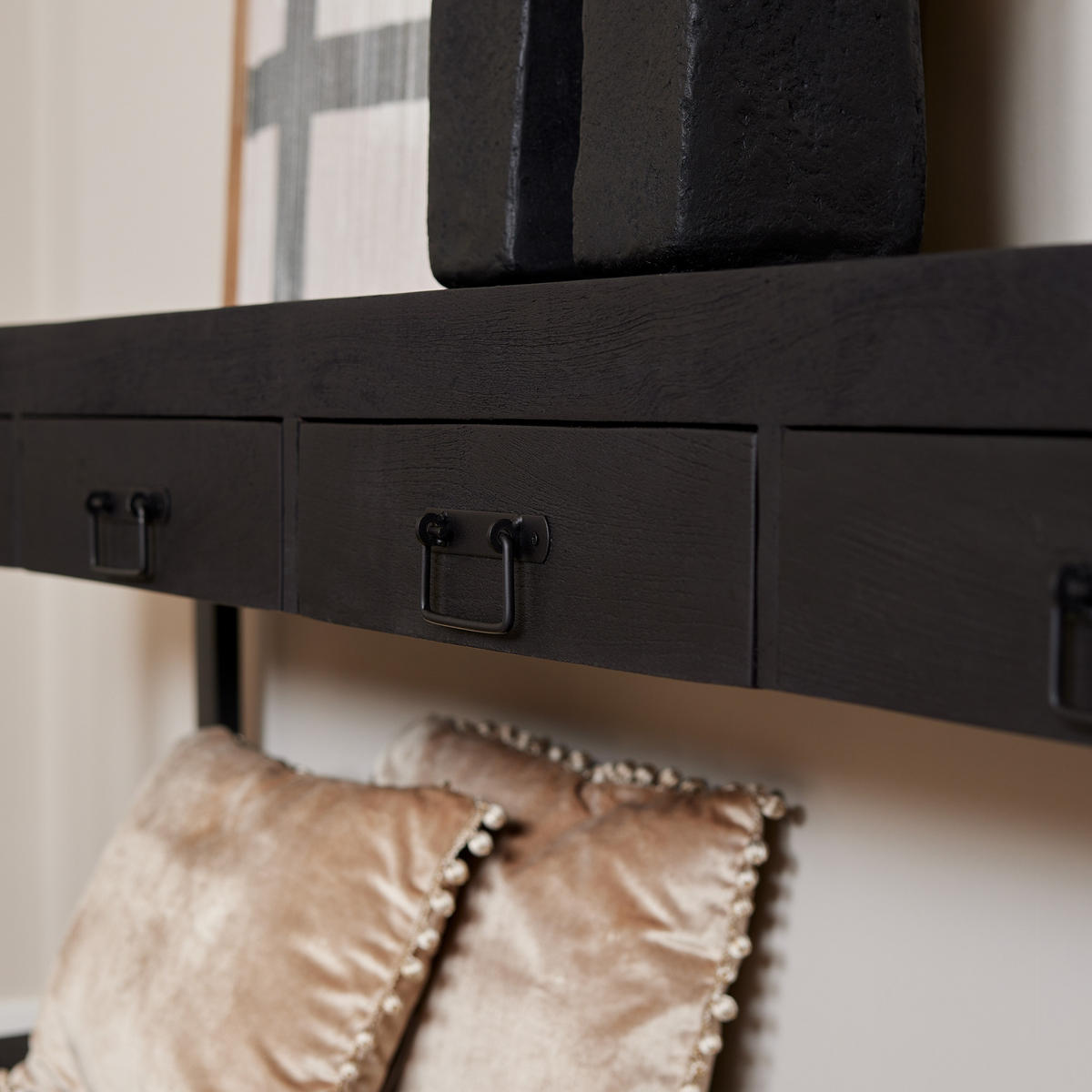 BEISTELLTISCH Boaz Schwarz 35/180/76 cm - Schwarz, Holz (35/180/76cm) - Starfurn