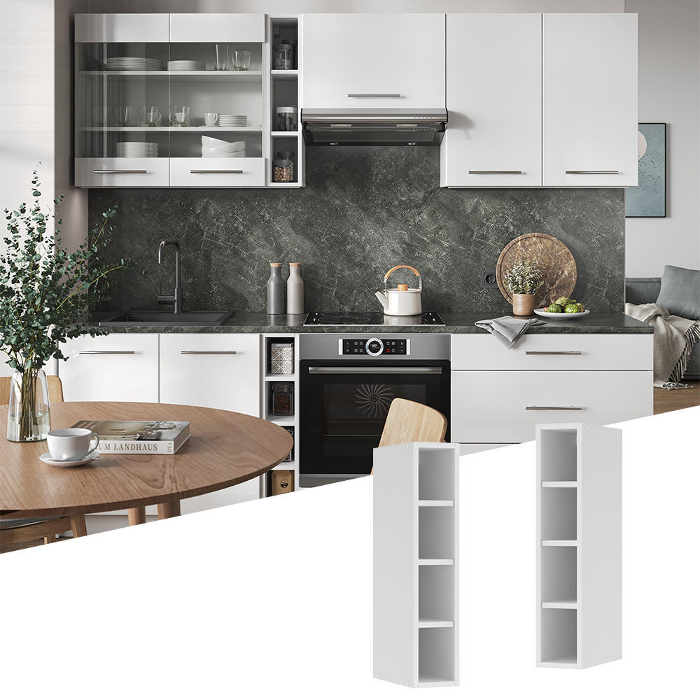 HÄNGESCHRANK Fame-Line Weiß 15 cm - Weiß, Holzwerkstoff (15/72/32.5cm) - Vicco