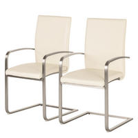 FREISCHWINGER - Creme, Leder/Metall (52/96/56cm) - home24