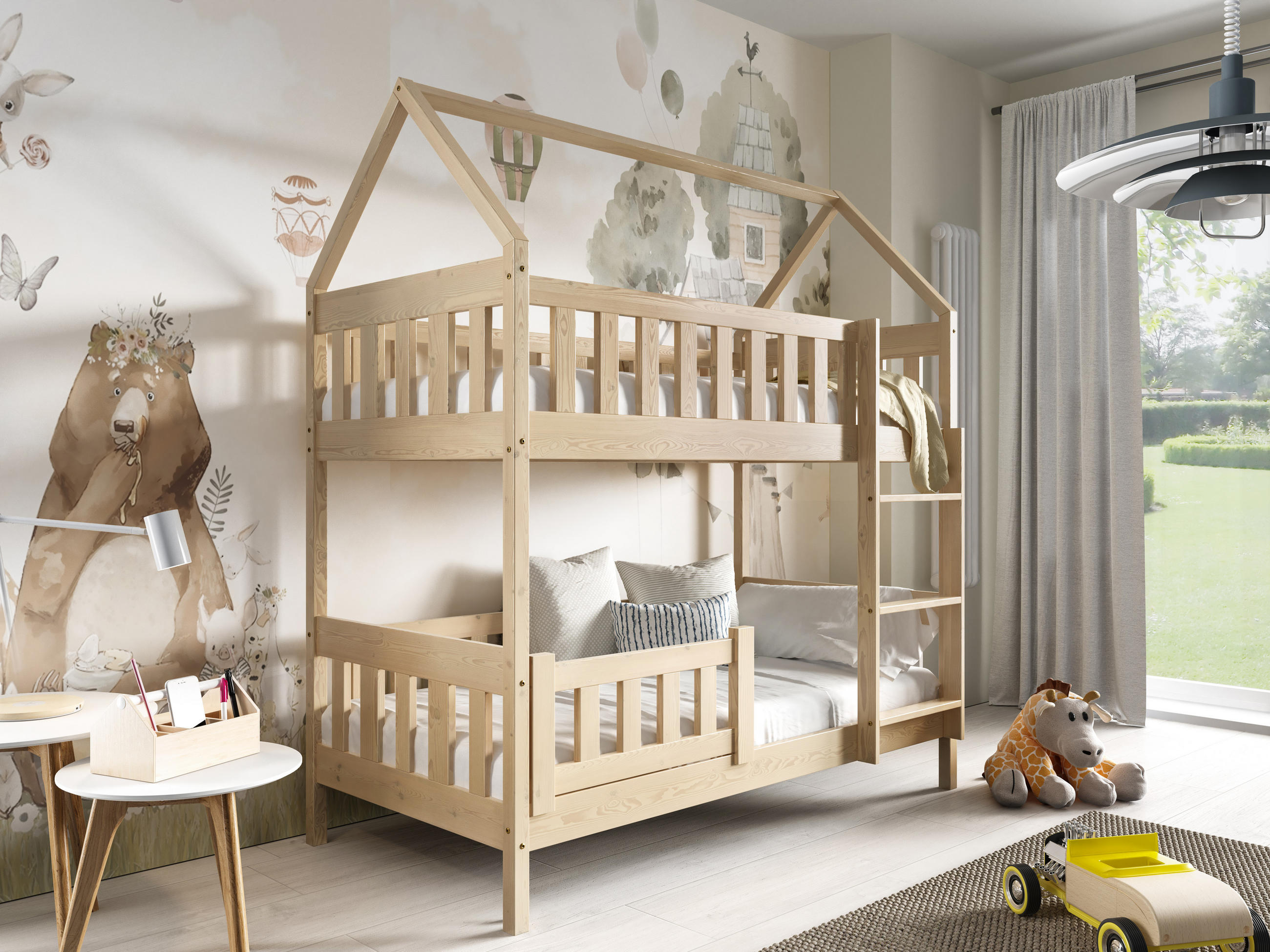 ETAGENBETT ELENA 80x160 cm Kieferfarben - Kieferfarben, Holz (80/160cm) - MASSENO