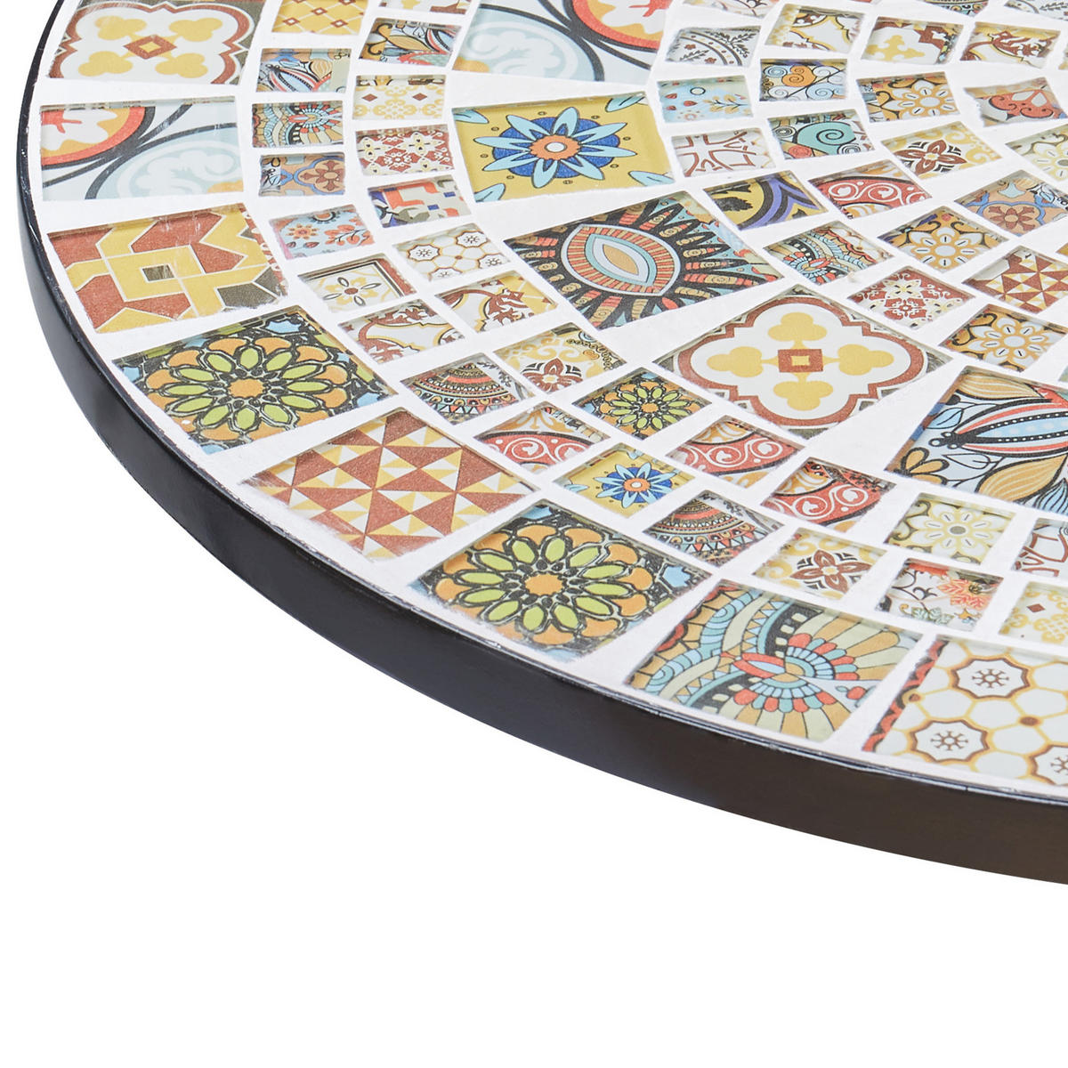 GARTENTISCH Schwarz Casario - Goldfarben/Schwarz, Metall (60/60/74cm) - Beliani