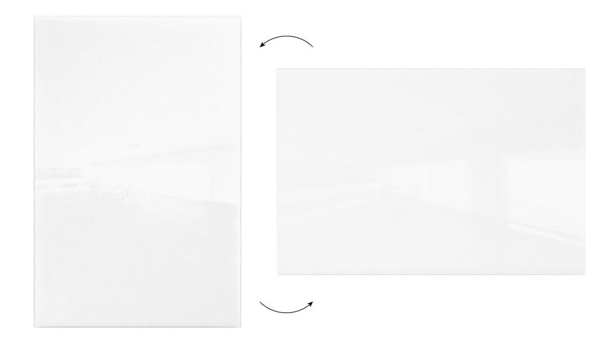 GLASBOARD - Premium SUPERWHITE Perlweiß 90x60cm - Weiß, Glas (90/60/0.7cm) - ALLboards