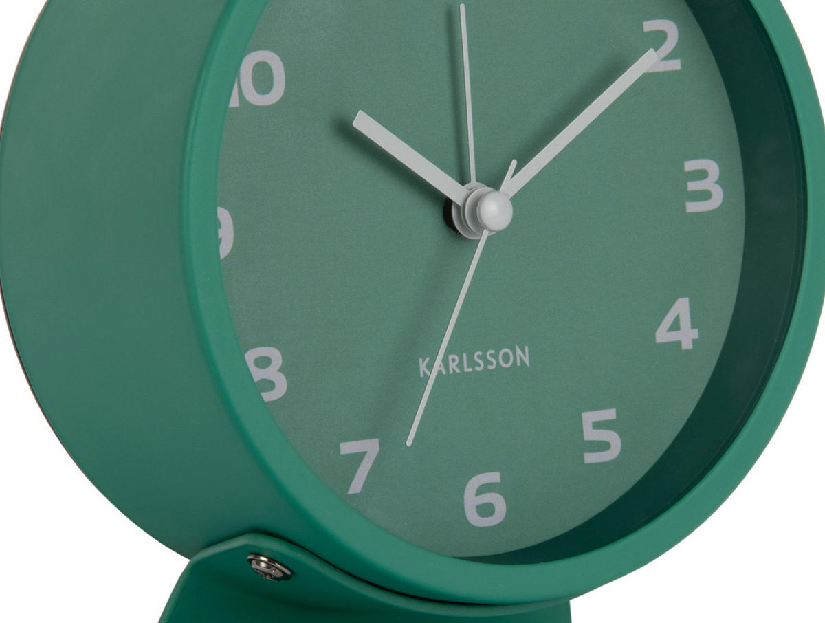 WECKER Cool Retro Grün 11/11/13 cm - Grün, Metall (11/13/11cm) - Karlsson