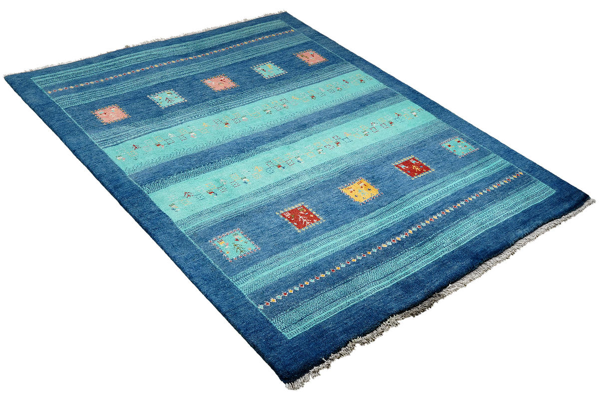 GABBEH-TEPPICH handgeknüpft Sonnat Bunt 193/154 cm Schurwolle - Multicolor, Textil (154/193cm) - Looma