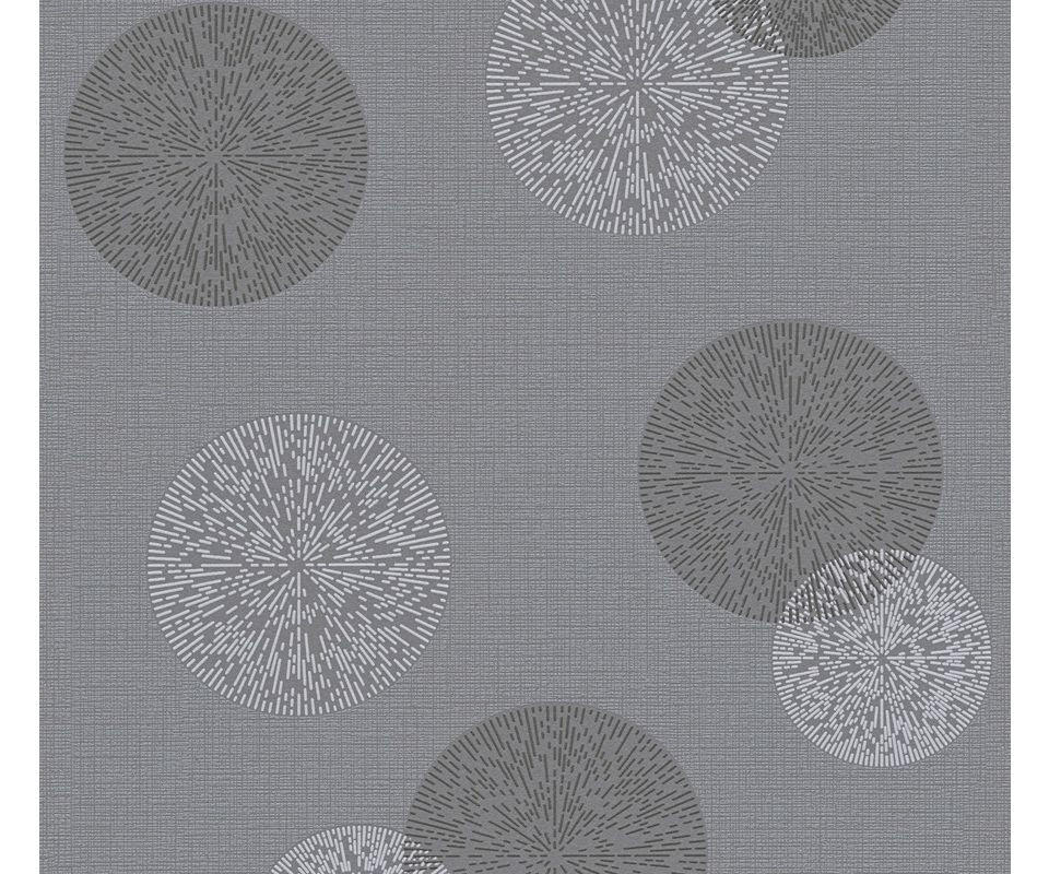 VLIESTAPETE Grau 53/1005 cm - Schwarz/Grau, Textil (53/1cm) - KUNSTLOFT