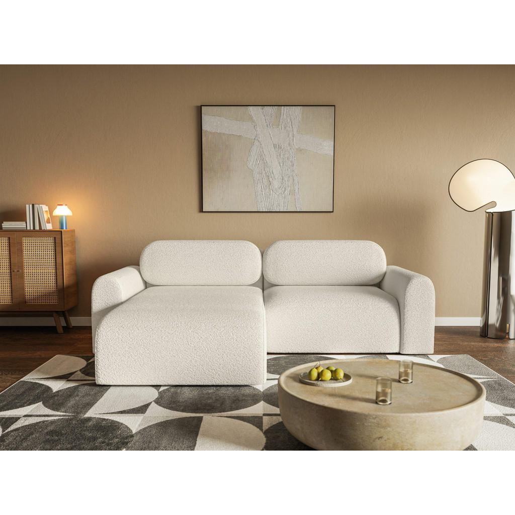 Thumbnail - Fedve Ecksofa, Weiß, Textil, L-Form,L-Form, 244x165 cm, Wohnzimmer, Sofas & Couches, Wohnlandschaften, Ecksofas