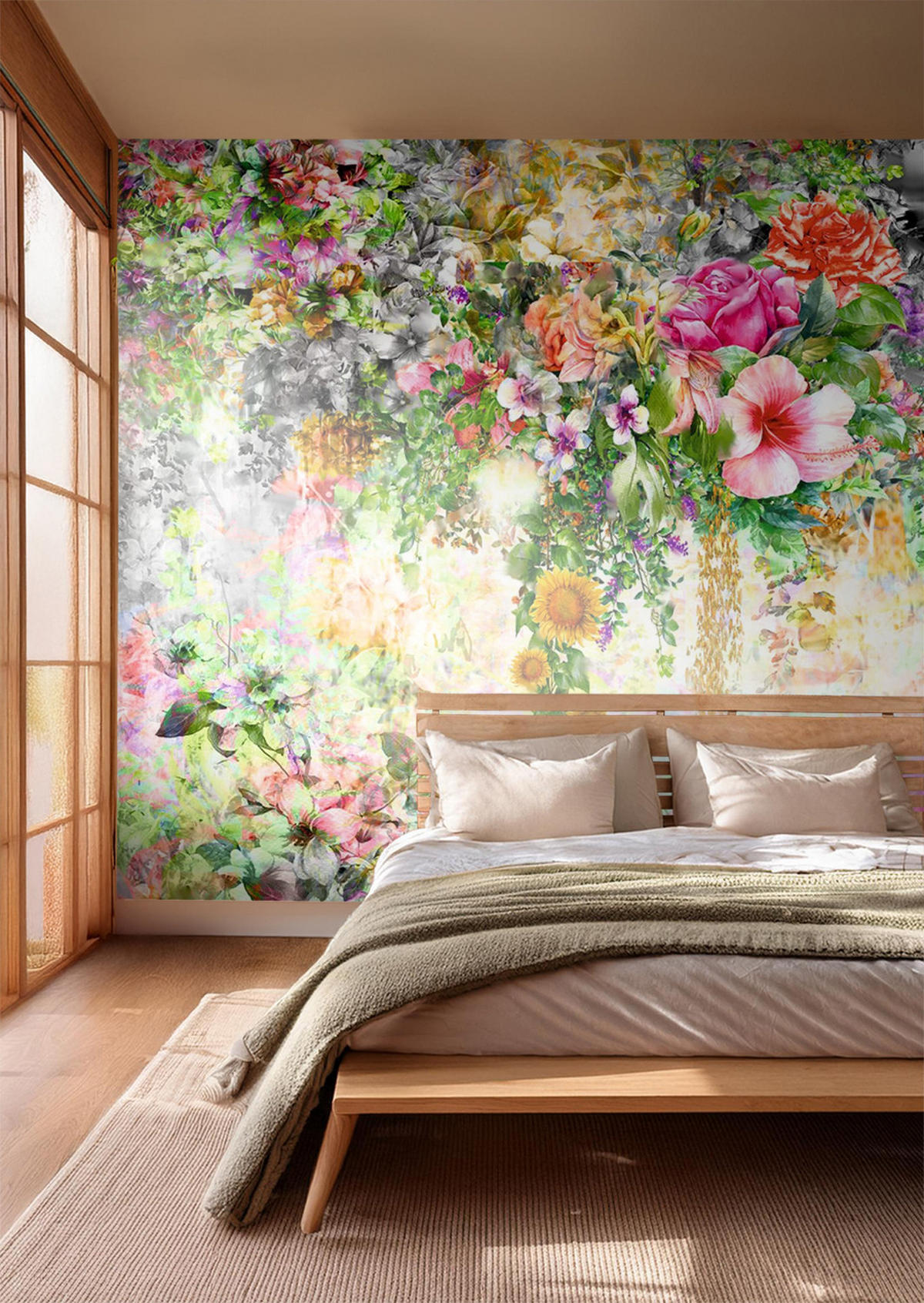 FOTOTAPETE Blumen 375 x 270 cm - Multicolor, Papier (375/270cm) - Sanders & Sanders
