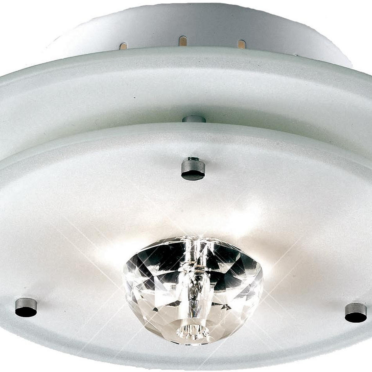 DECKENLEUCHTE Metall Glas Weiß - Weiß, Glas (22/22/12cm) - Esto