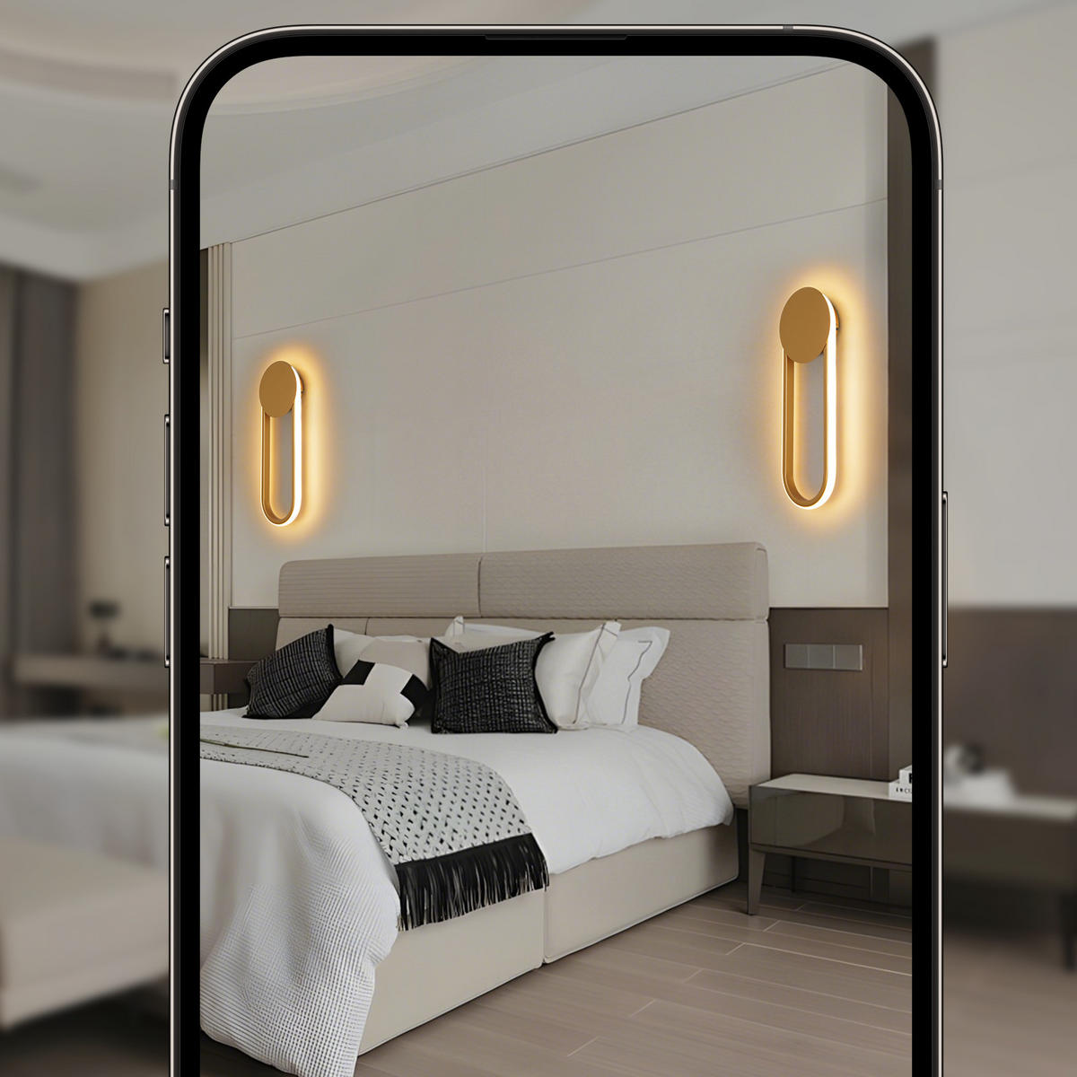 LED - WANDLEUCHTE Leuchtor 41.5/14/4 cm - Goldfarben, Metall (14/4/41.5cm) - ZMH