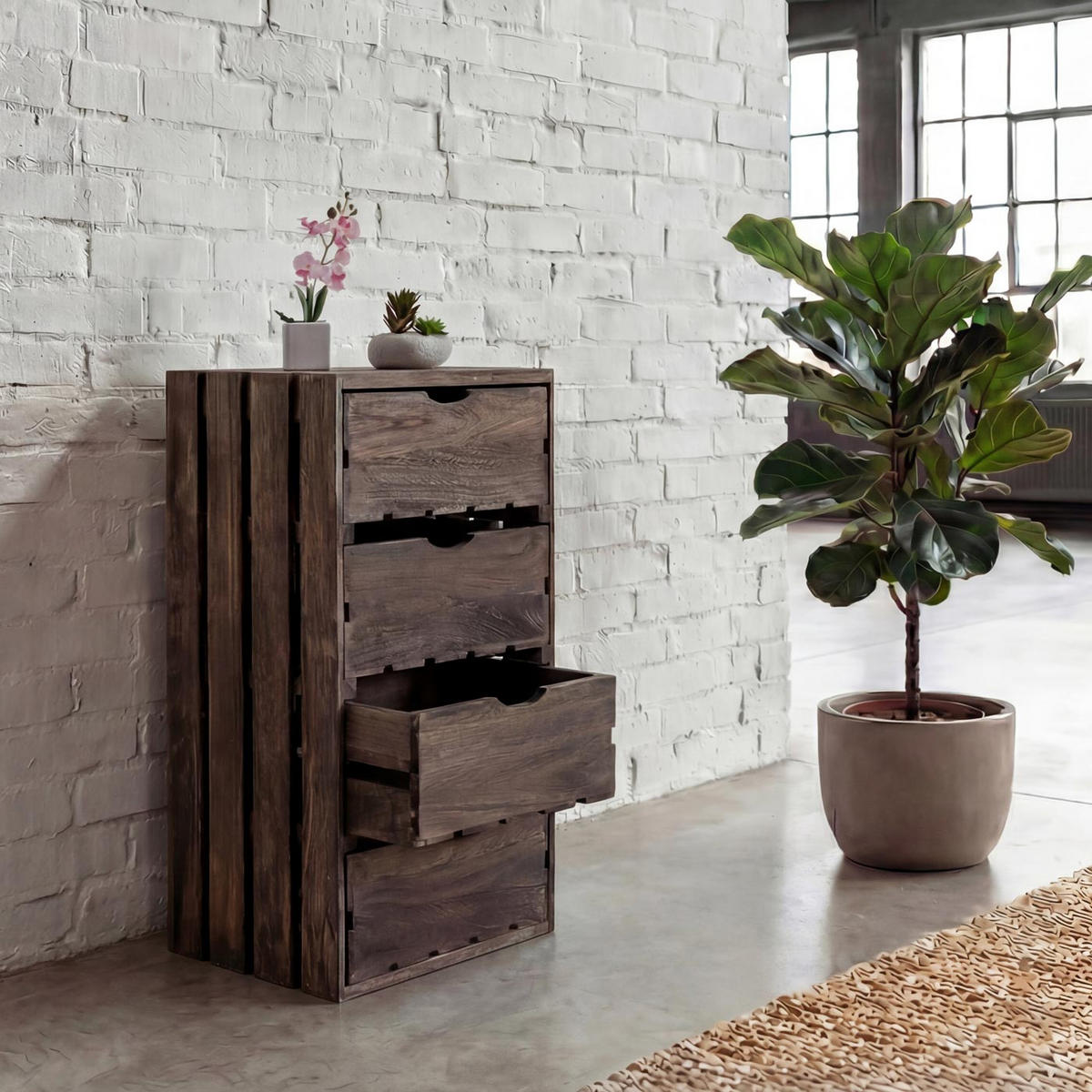 KOMMODE Braun - Braun, Holz (32/70/26cm) - MCW