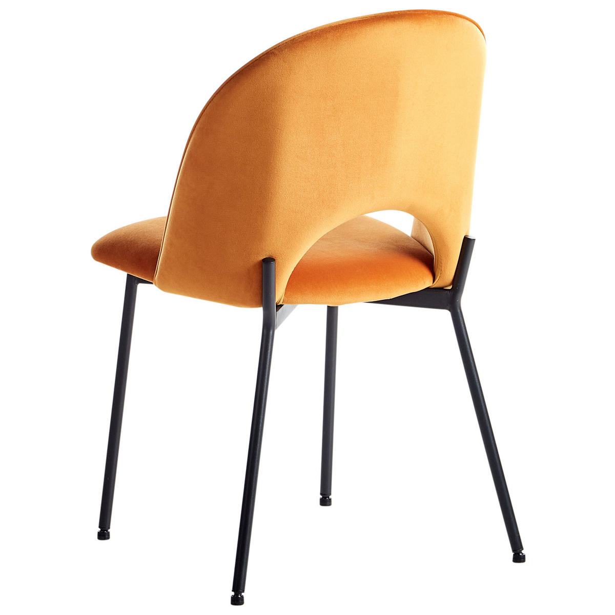 ÉTKEZŐSZÉK 2 darabos Szett Bársony Narancssárga Covelo - narancssárga, textil/fém (48/83/53cm) - Beliani