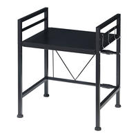 MIKROWELLENREGAL Sorsele - Schwarz, Metall (63/47.5/32cm) - [en.casa]