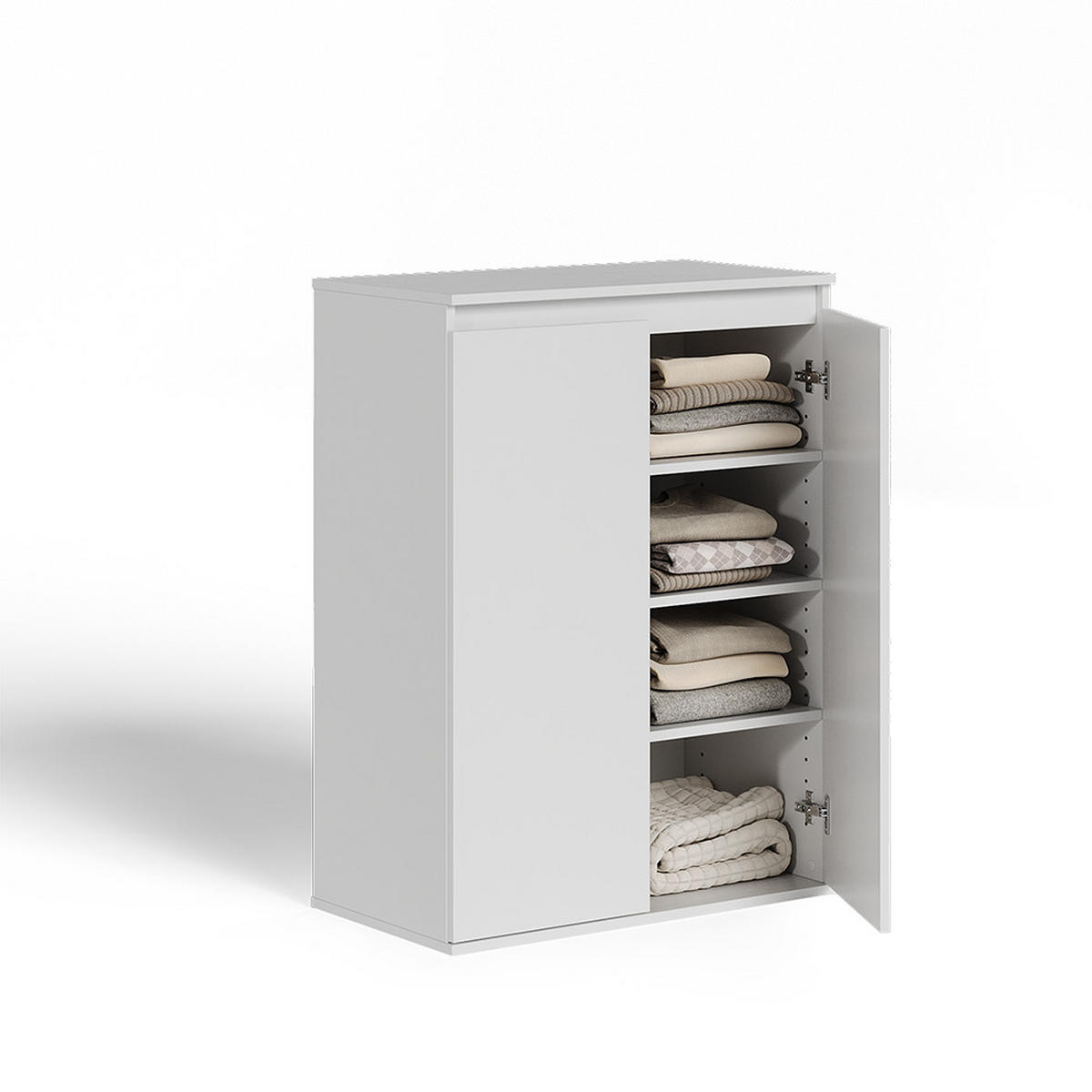 KOMODA S VRATIMA Claus Bijela 74 x 99.6 cm s 2 vrata - bijela, drvni materijal (74/99.6/40cm) - Vicco