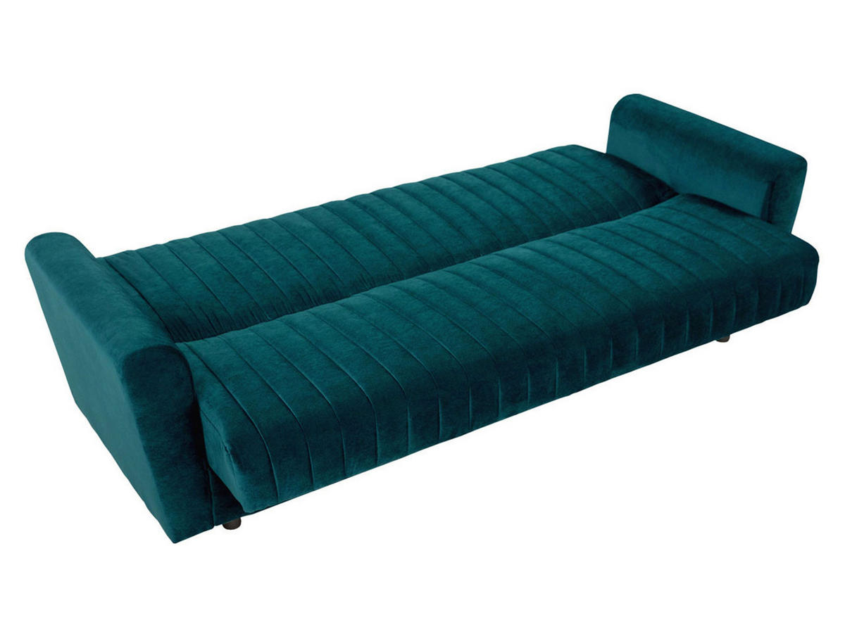 SCHLAFSOFA Molly - Schwarz/Hellblau, Holz/Kunststoff (230/87/90cm) - MIRJAN24