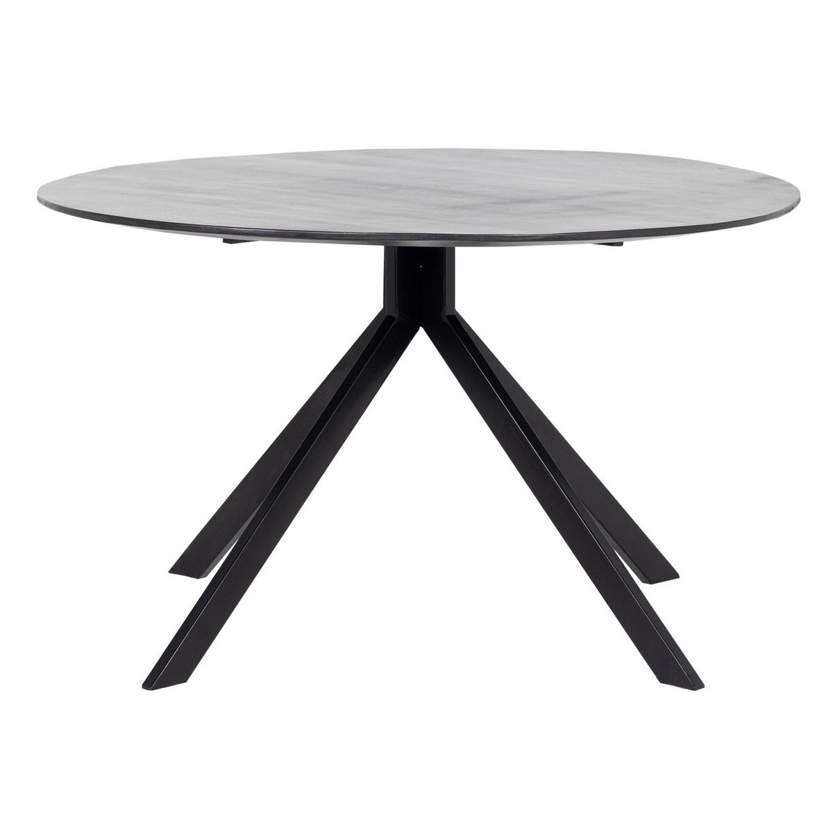 ESSTISCH rund aus Mangoholz 130cm, schwarz - Schwarz, Holz (130/130/76cm) - Giga Meubel
