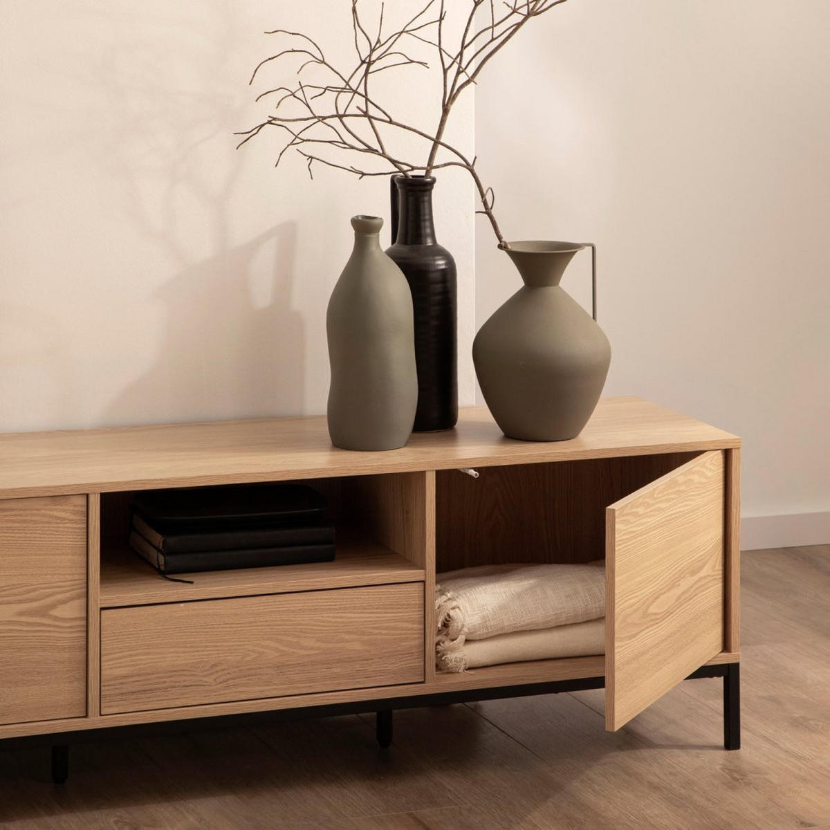 TV-ELEMENT 160 Remi Natürlich 160 cm x 50 cm - Naturfarben, Holzwerkstoff (160/50/40cm)