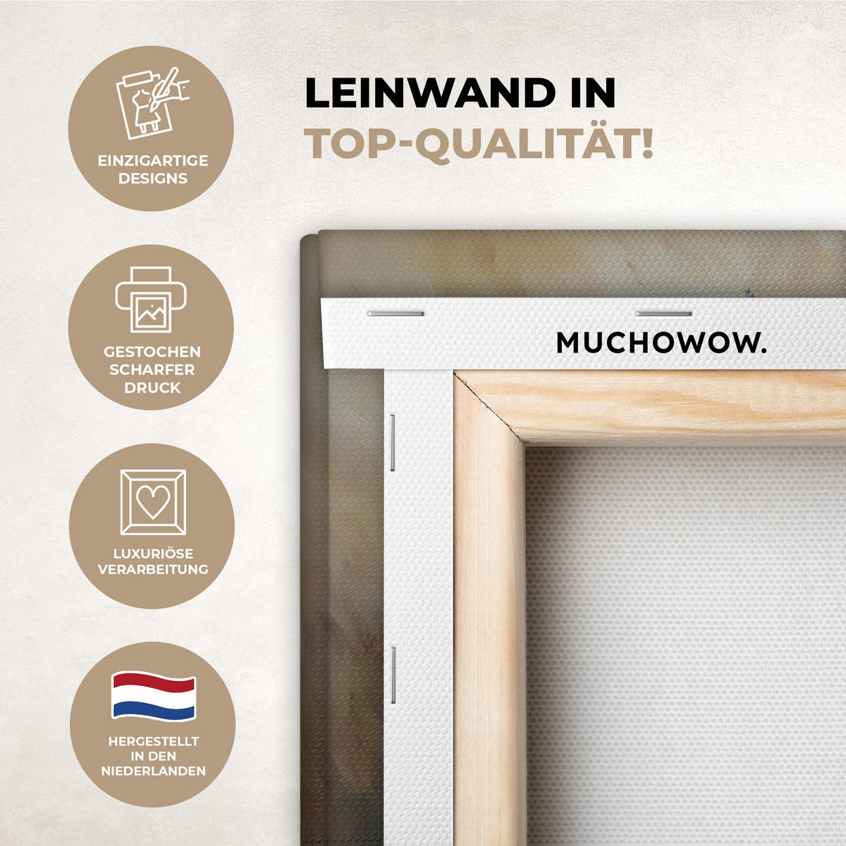 LEINWANDBILD Lavendel - Brot - Stilleben 30x20 cm - Flieder, Textil (30/20cm) - MuchoWow