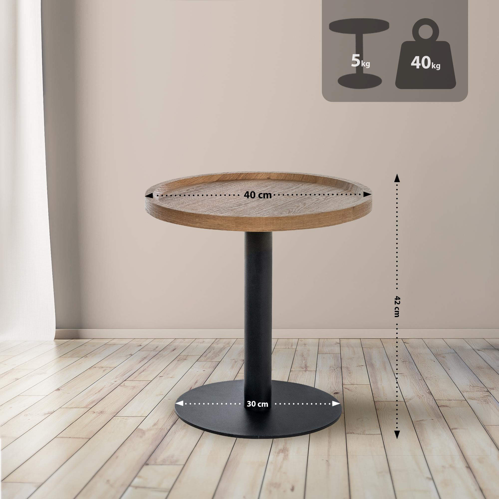 Thumbnail - CLP Beistelltisch, Braun, Holz, 40x42x40 cm, Wohnzimmer, Wohnzimmertische, Beistelltische