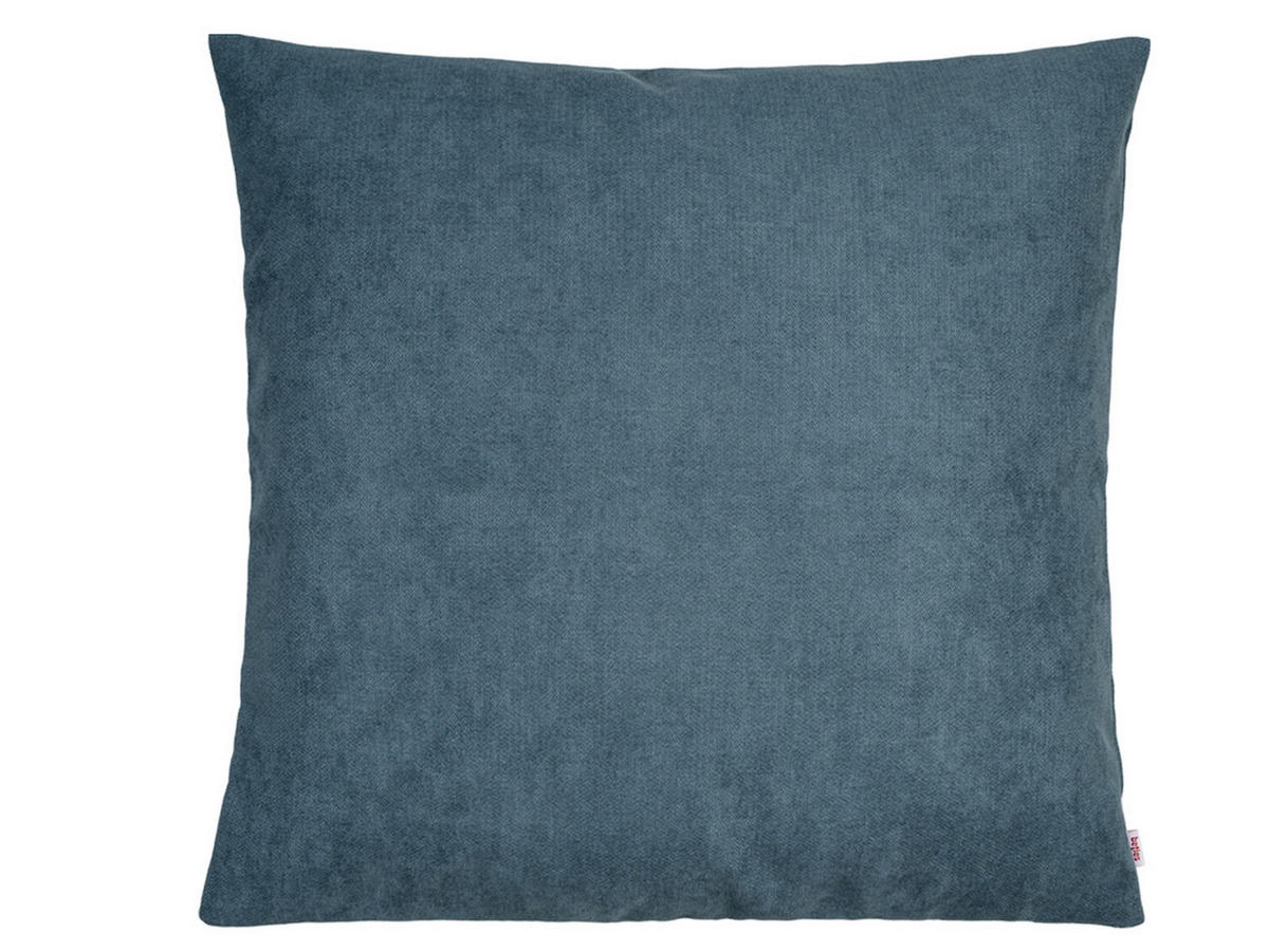 KISSENHÜLLE FarbTon Chenille-Haptik nordlicht-blau 60/60 cm - Blau, Textil (60/60cm) - beties Heimtextil