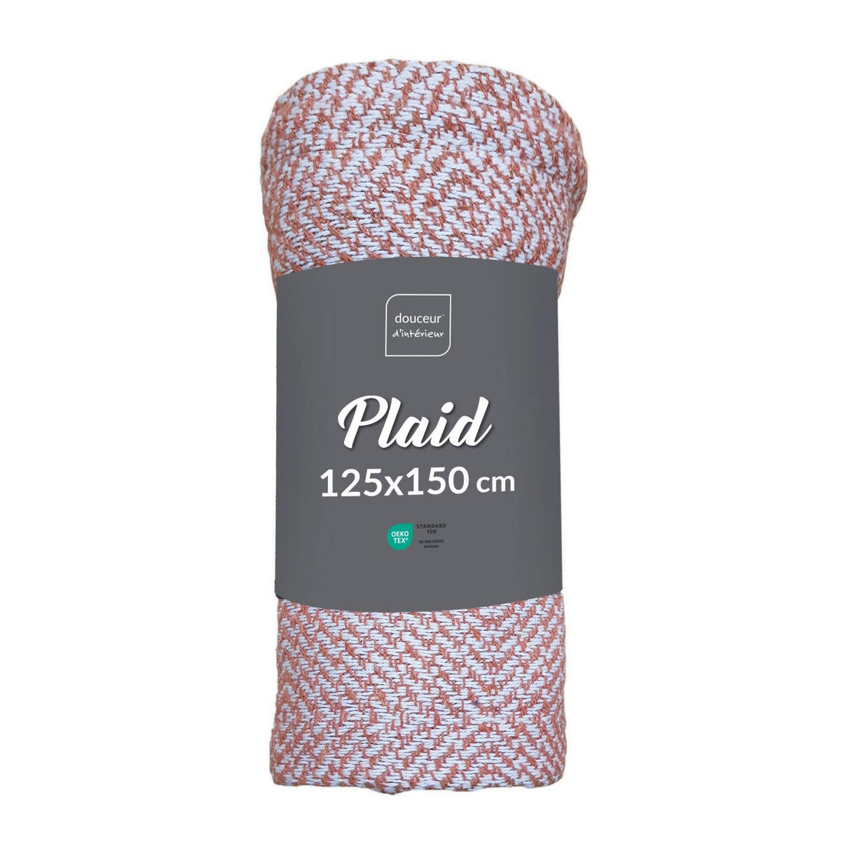 TAGESDECKE Louisette 125/150 cm - Terracotta, Naturmaterialen (125/150cm) - Douceur d´intérieur