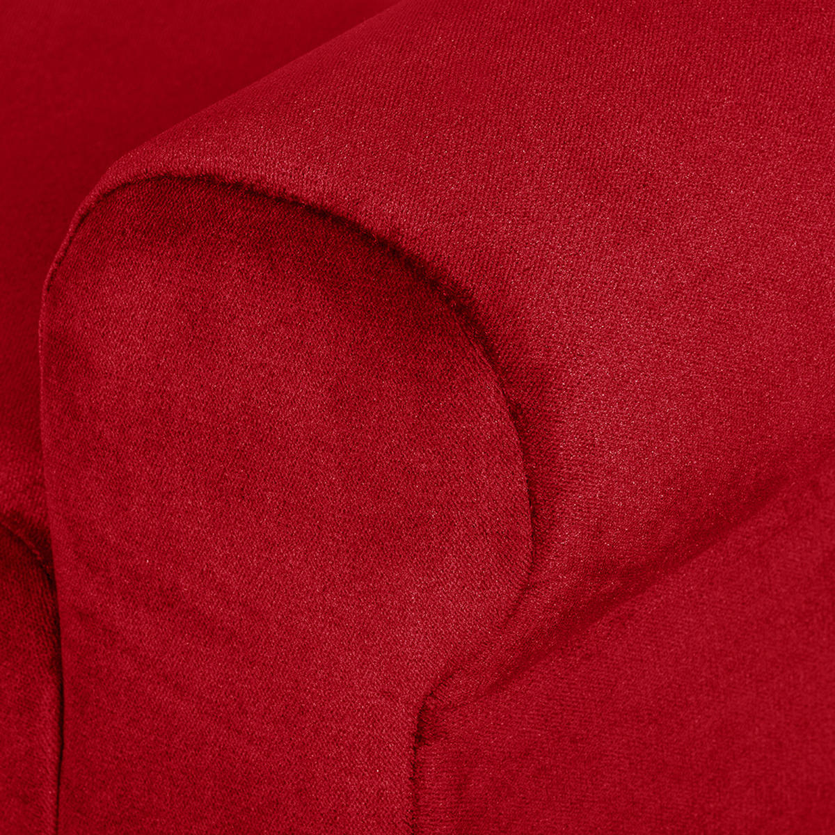 POLSTERBANK - Samt - Rot, Textil (101/51/33cm) - home24