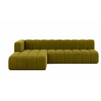 ECKSOFA GRAND L 295 cm, Stoff Salvador, Olive, Links - Olivgrün, Holz (295/179cm) - Kaiser Möbel