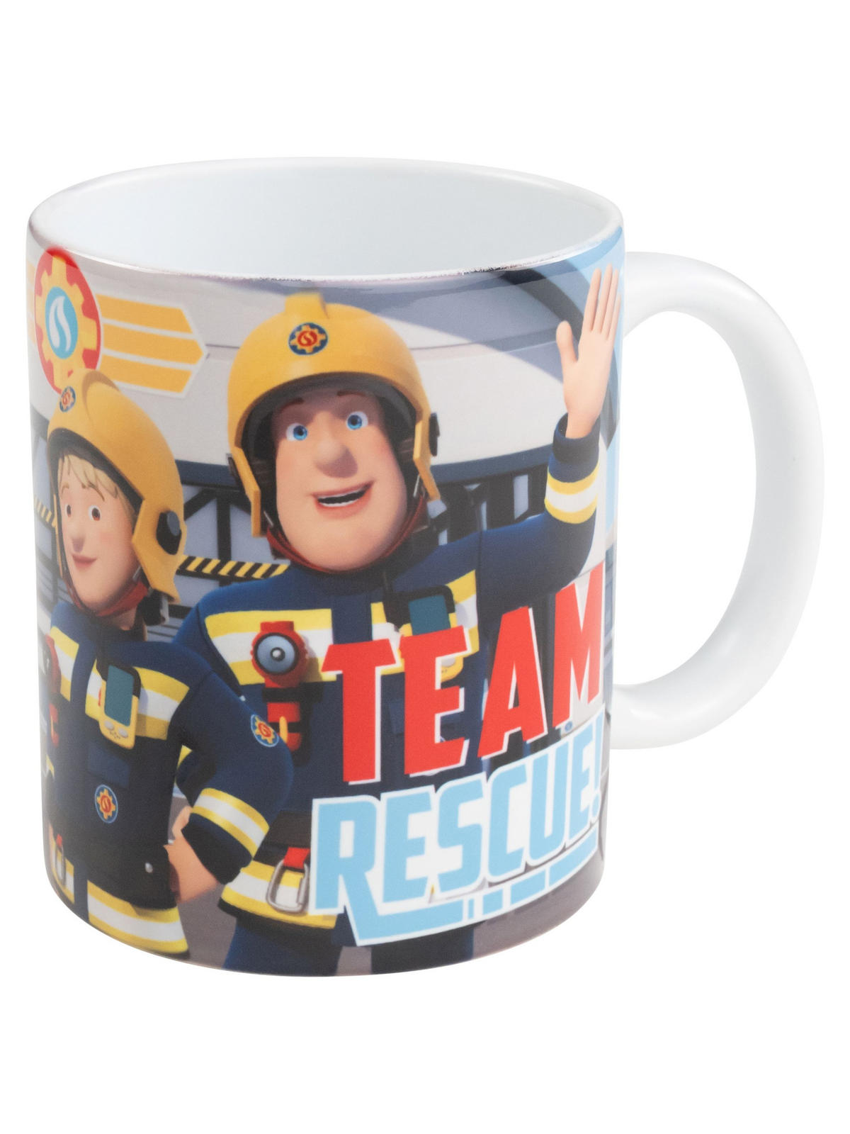BECHER Feuerwehrmann Sam Team Rescue Mehrfarbig 320 ml - Multicolor, Keramik (0.32L) - Chiemsee