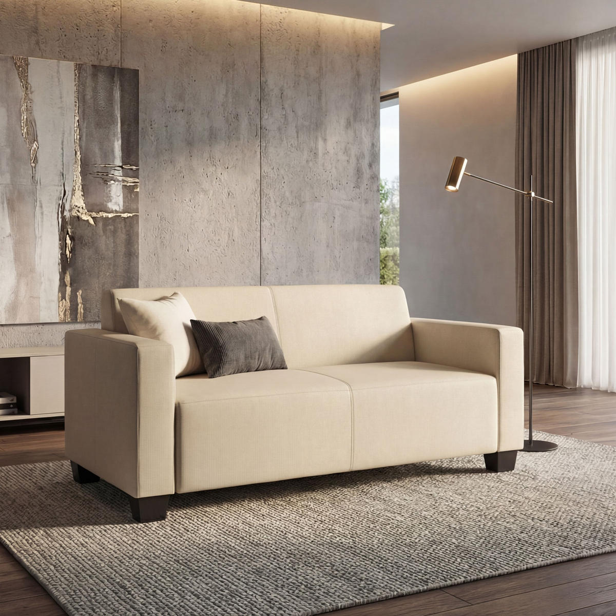 2-SITZER SOFA Beige - Beige, Textil (136/76/72cm) - MCW