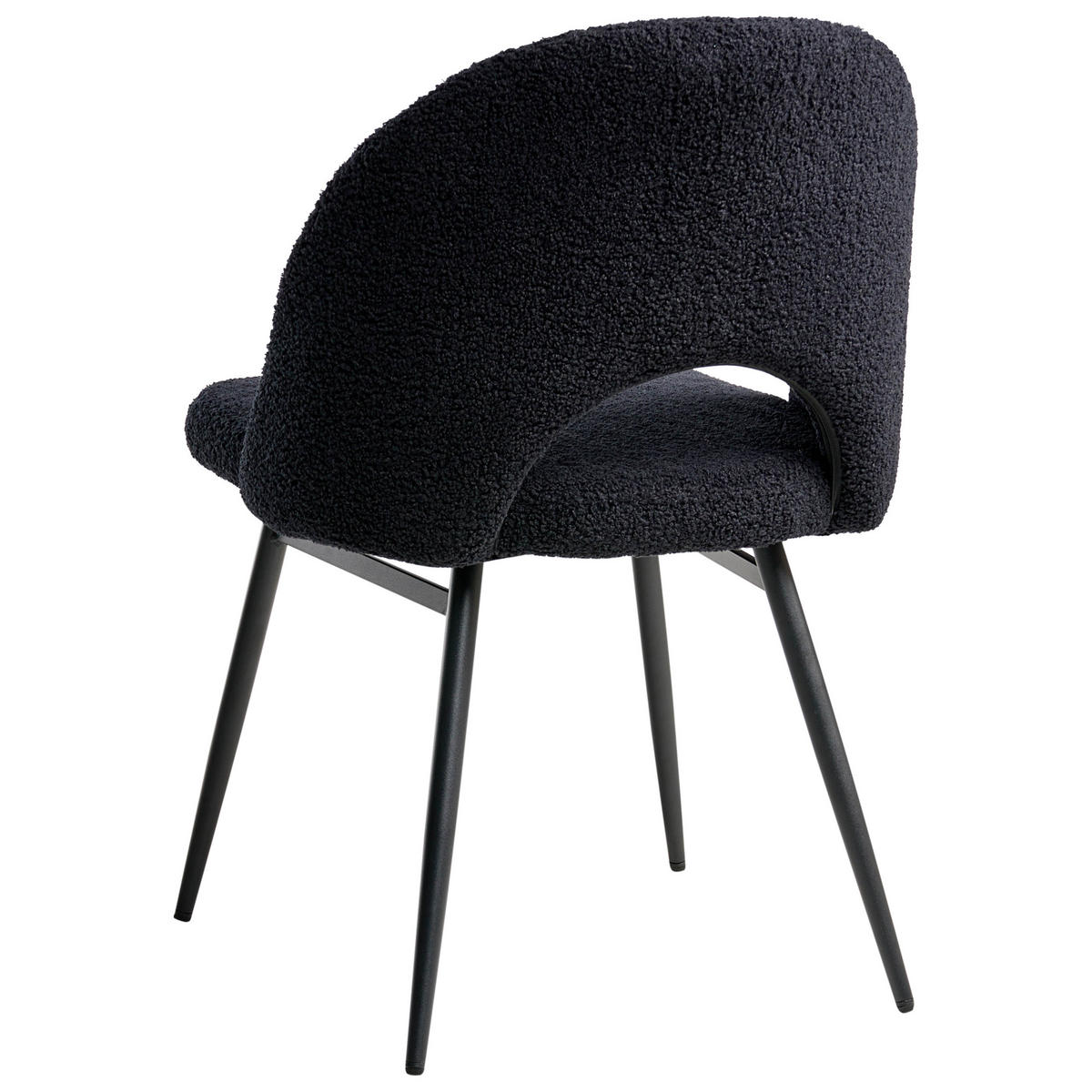 ESSZIMMERSTUHL 2er-Set Schwarz Onaga - Schwarz, Textil (52/77/56cm) - Beliani