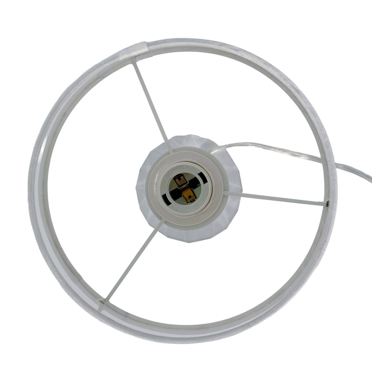 TISCHLAMPE - Weiß, Glas/Textil (23/23/40.5cm) - Relaxdays