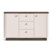 KOMODA Vilavio kašmír/dekor dub tmavý 138 cm - tmavě hnědá/šedohnědá, kov/kompozitní dřevo (138/85/40cm) - Selsey