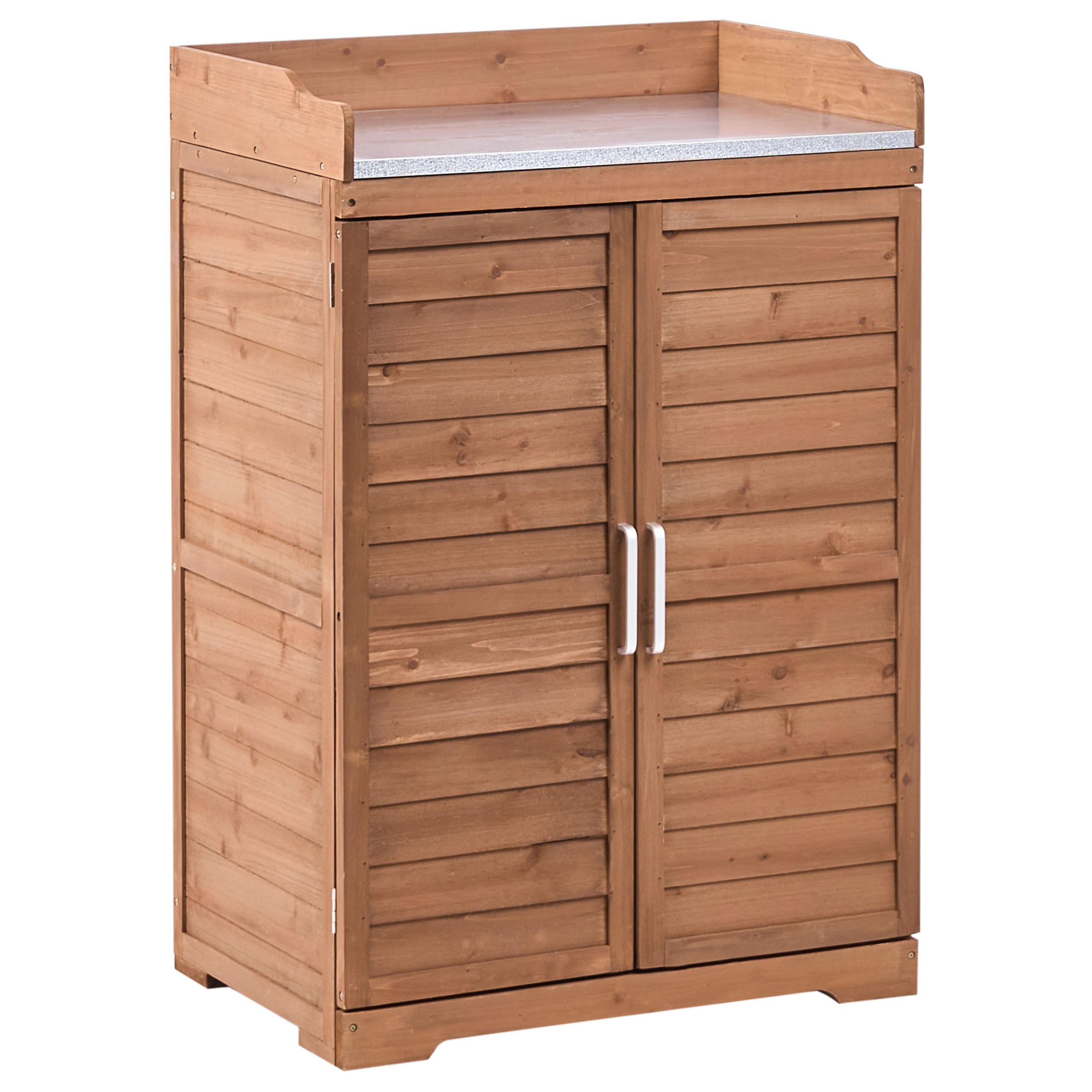 PFLANZTISCH 67/100 cm Tannenholz Braun Tereville - Braun, Holz - Beliani
