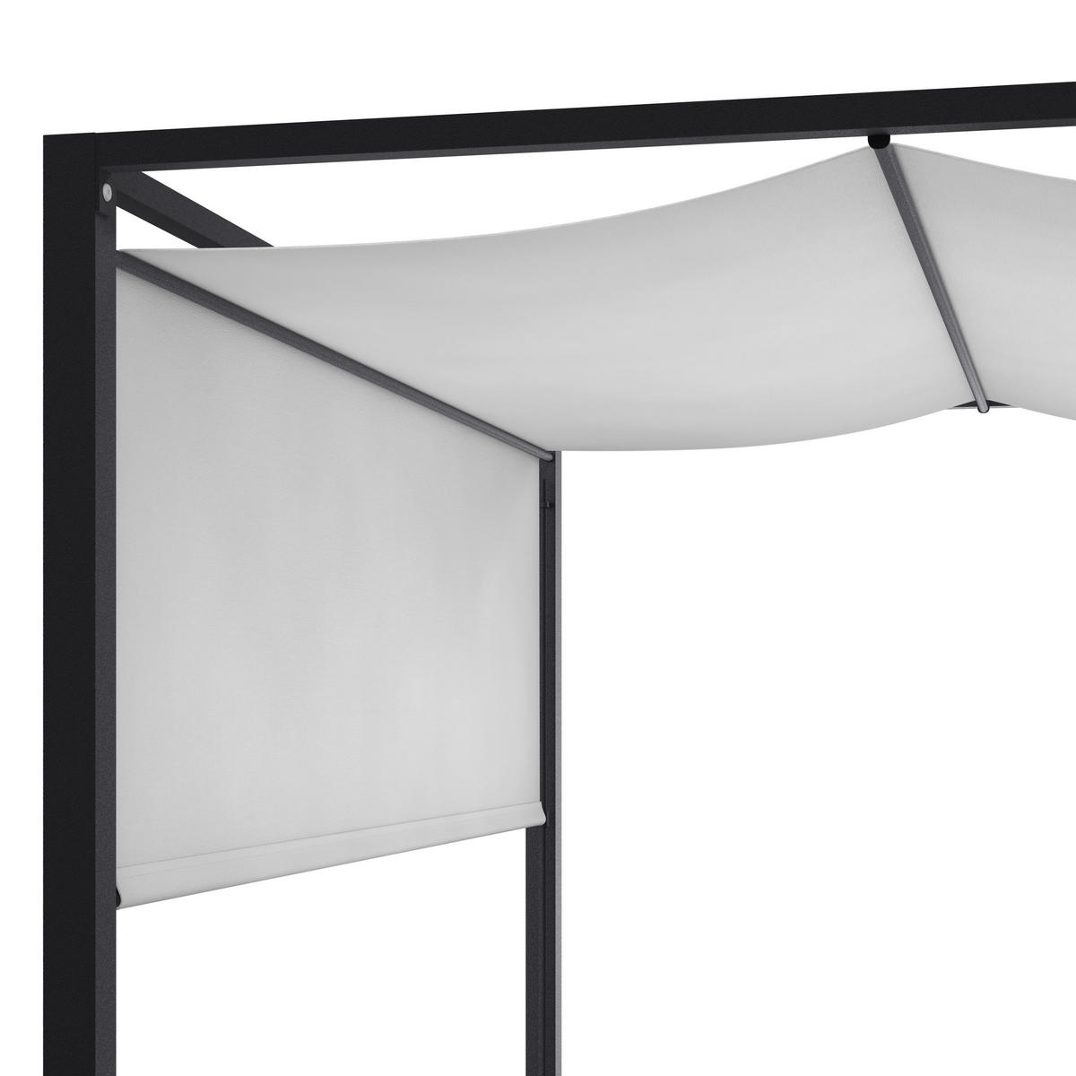 SONNENLIEGE Aviva Weiß Outdoorstoff/Metall - Weiß, Metall (1/196/200cm)