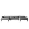 ECKSOFA DANI In U-Form Stilvolles Stoff Verita Stahl - Silberfarben, Holz/Textil (174/391cm) - Kaiser Möbel