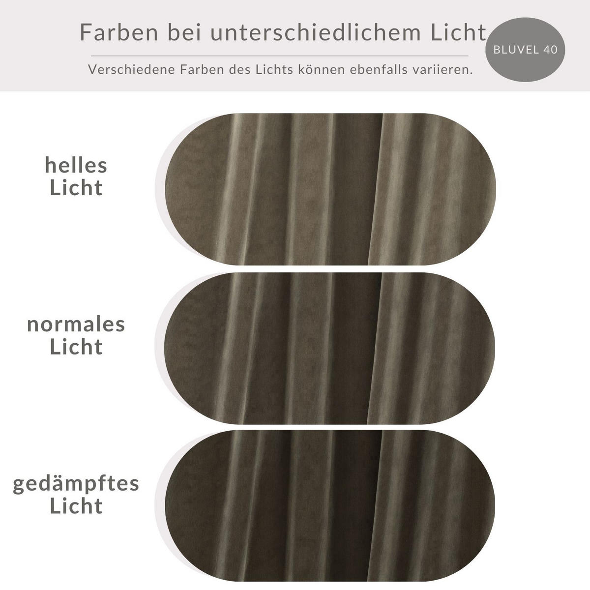 POUF Cosimo Taupe Samtstoff - Taupe/Schwarz, Holz/Holzwerkstoff (130/39/65cm) - Maison de Reve