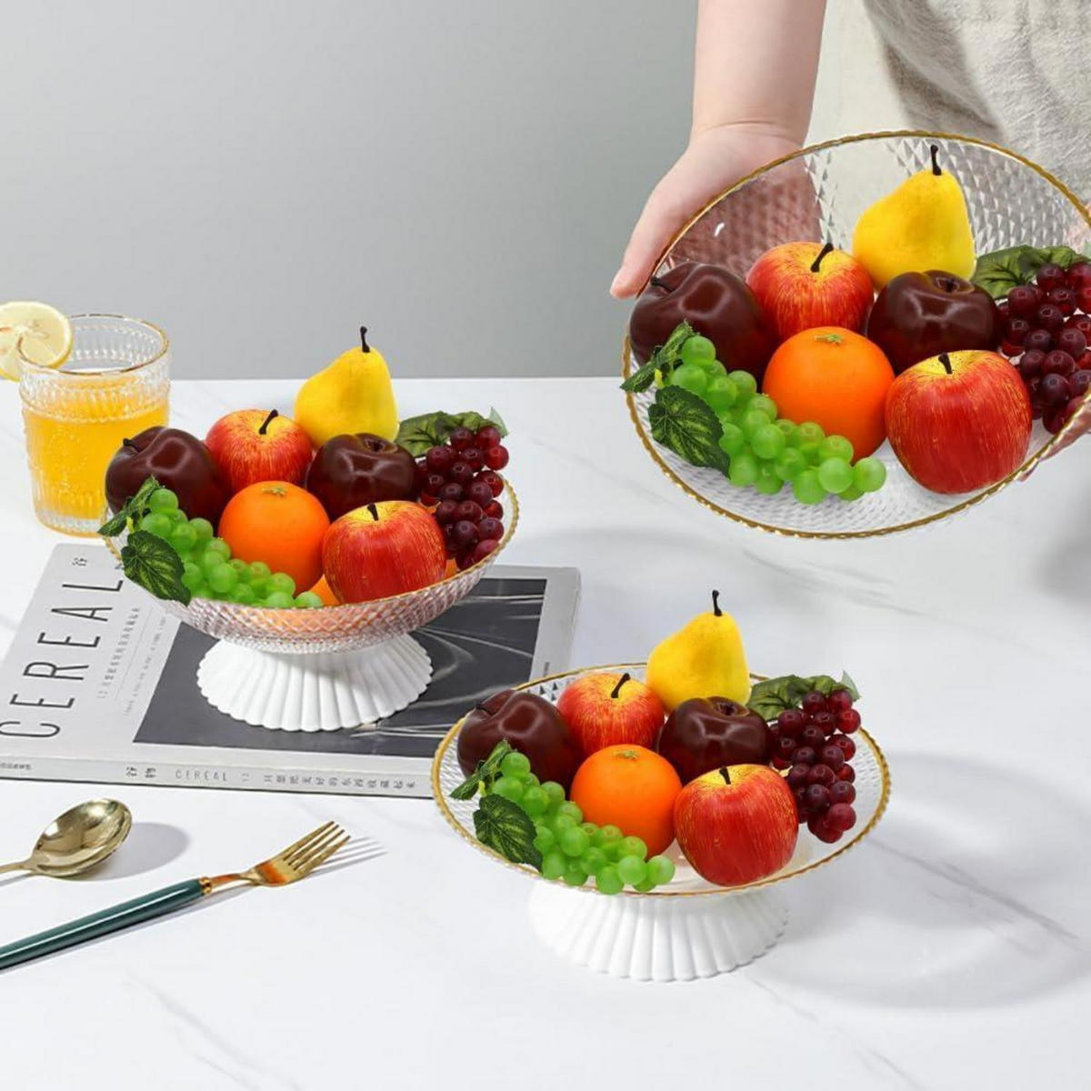 KÜNSTLICHE Früchte 8-teiliges Set - Multicolor, Kunststoff (3cm)