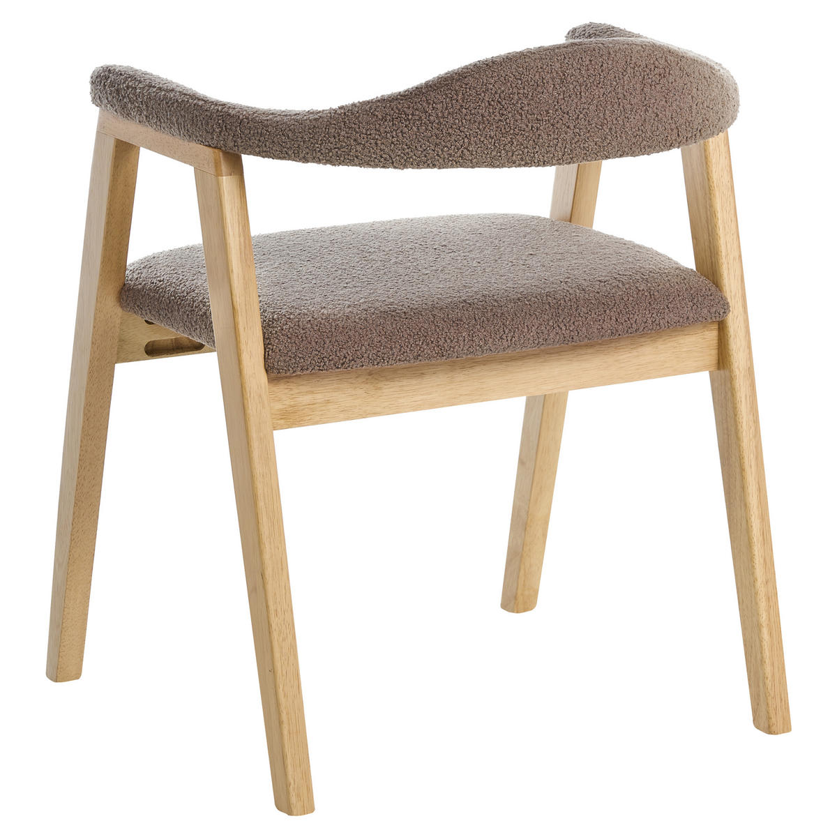 ESSZIMMERSTUHL 2er Set Holz Hellbraun/Taupe Oneco - Hellbraun, Holz (56/72/62cm) - Beliani