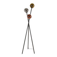 STEHLEUCHTE Mix Schwarz 45/45/ 169 cm - Schwarz, Glas (45/45/169cm) - Hoyz Collection