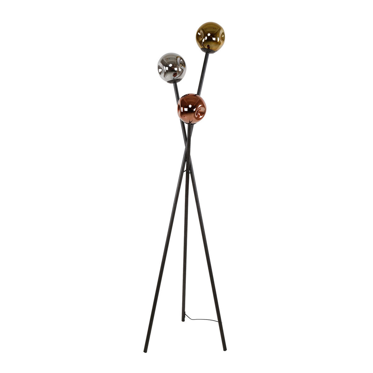 STEHLEUCHTE Mix Schwarz 45/45/ 169 cm - Schwarz, Glas (45/45/169cm) - Hoyz Collection