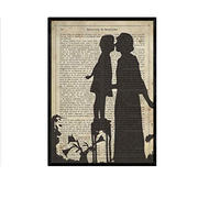 POSTER Mutter Und Tochter A4 Schwarzer Rahmen - Schwarz, Papier (29.7/5/21cm) - Nacnic